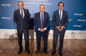 ep i d el presidente de naturgy francisco reynes el ministro de industria jordi hereu y el