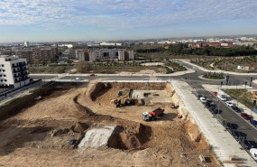 ep imagen aerea del suelo sobre el que ya se esta construyendo la promocion korys de aedas homes en