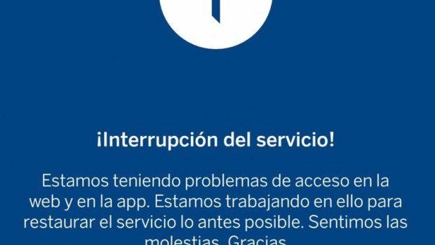ep mensaje para los clientes de bbva que tratan de acceder a la app movil