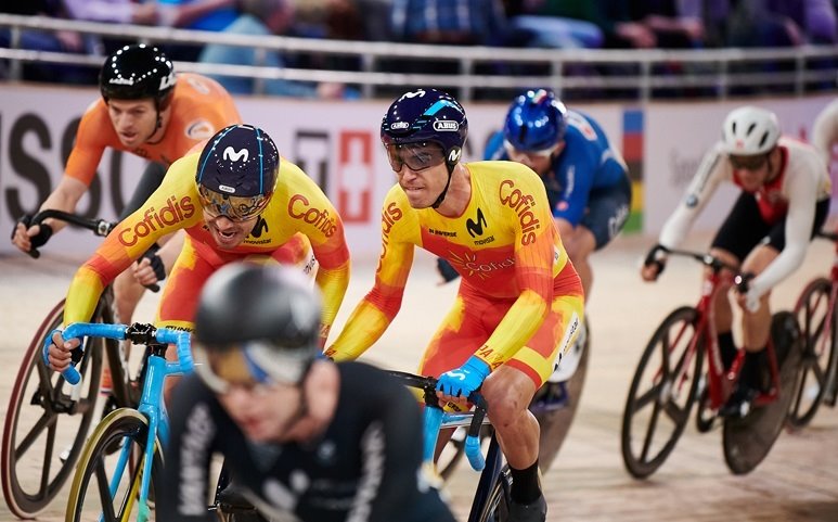 ep sebastian mora y albert torres durante el mundial de ciclismo en pista ep sebastian mora y albert torres durante el mundial de ciclismo en pista