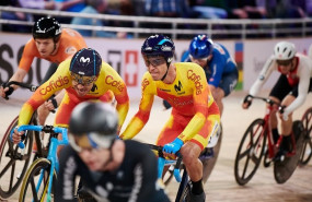 ep sebastian mora y albert torres durante el mundial de ciclismo en pista