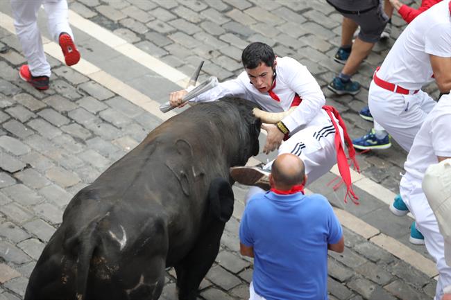 Séptimo encierro de San Fermín 2018 de la ganadería Jandilla | DAVID DOMENCH/EUROPA PRESS ep septimo encierrosan fermin 2018la ganaderia jandilla