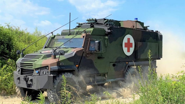 Vehículo Blindado Medio Médico 'EAGLE 6x6' de General Dynamics. | GDELS ep vehiculo blindado medio medico eagle 6x6 de general dynamics