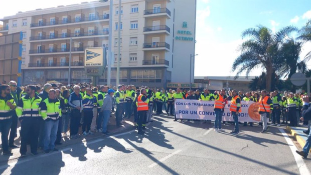 ep archivo   trabajadores de acerinox en la manifestacion de algeciras del pasado mes de febrero