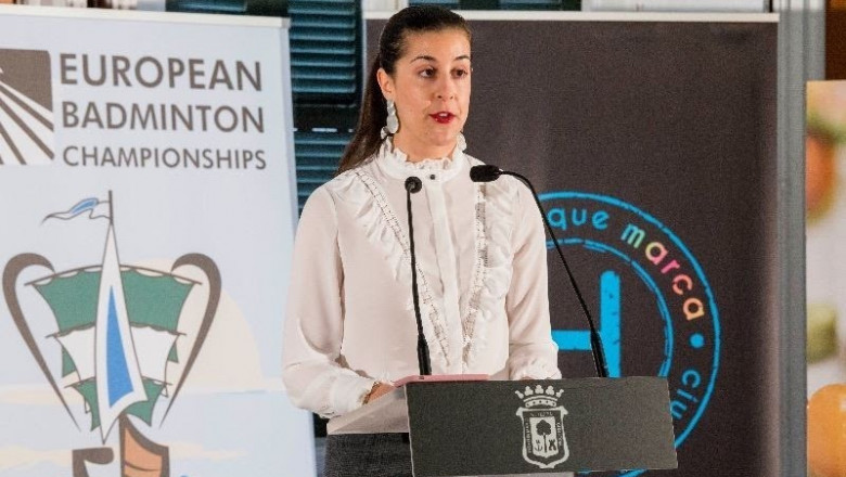 Carolina Marín en la presentación de los Europeos de Huelva | FESBA - Archivo ep carolina marin en la presentacion de los europeos de huelva