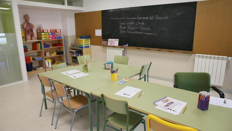 Aula vacía de un colegio | JCCM - Archivo ep colegio clase aula infantil escolar 20200602191803