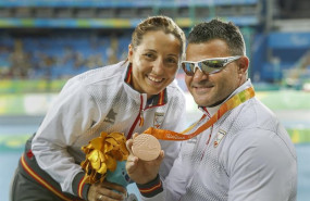 ep david casinos y su mujer celia con el bronce en rio 2016