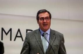 ep el presidente de la ceoe antonio garamendi durante el acto por el que ha recibido el distintivo