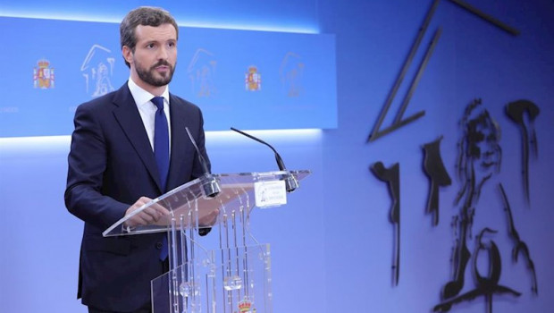 ep el presidente del pp pablo casado ofrece una rueda de prensa tras conocerse la sentencia del