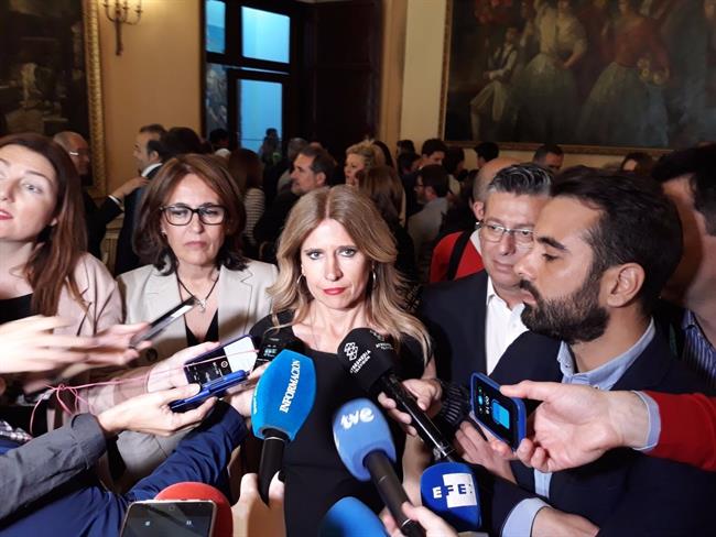 Eva Montesinos atiende a los medios junto a José Muñoz, este jueves | EUROPA PRESS ep eva montesinos atiendelos mediosa jose munoz este jueves