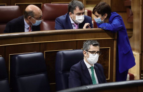 ep i d el diputado del pnv mikel legarda el portavoz del pnv aitor esteban y la ministra portavoz