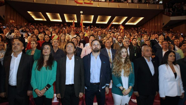 ep i-d lidervoxbaleares jorge campos presidentevox santiago abascal ycandidatacongresobaleares malena contesti enacto electoralvoxauditoriumpalmamallorca