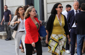 ep la ministra de economia en funciones nadia calvino 2i llega al congreso de los diputados horas
