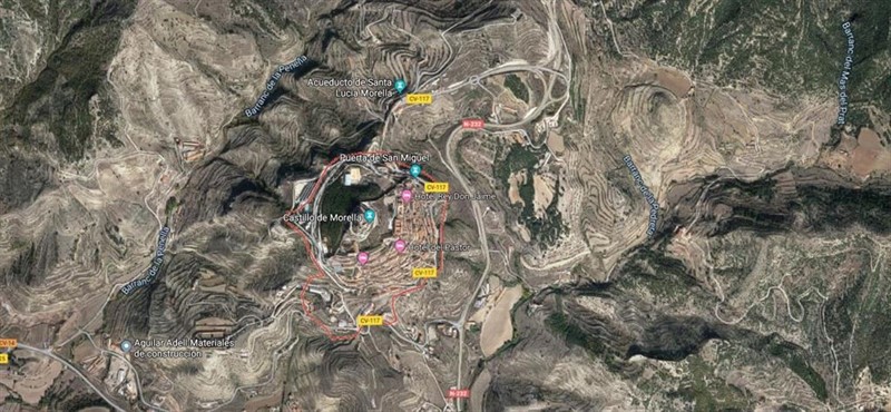 La N-232 a su paso por Morella | GOOGLE MAPS ep la n-232 a su paso por morella