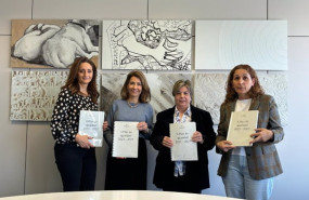 ep la presidenta de paradores raquel sanchez y los representantes que conforman la comision de