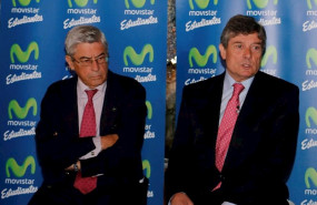 ep miguel angel bufala izda y fenando galindo dcha durante un acto del movistar estudiantes