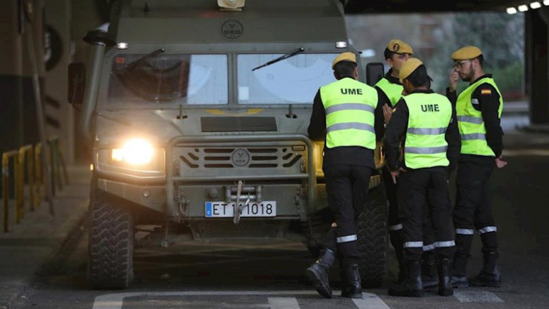 Militares de la UME se desplegan en Madrid el 15 de marzo de 2020 | Jesús Hellín - Europa Press ep militares de la ume se desplegan en madrid el 15 de marzo de 2020
