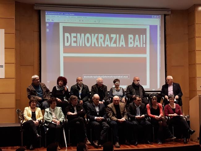 Presentación de Demokrazia Bai | EUROPA PRESS ep presentaciondemokrazia bai