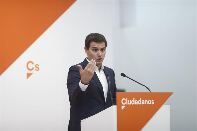 El presidente de Ciudadanos, Albert Rivera, en rueda de prensa | EUROPA PRESS ep presidenteciudadanos albert rivera en ruedaprensa