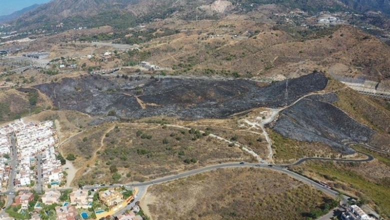 Superficie afectada en el incendio de Marbella | AYUNTAMIENTO DE MARBELLA ep superficie afectada en el incendio de marbella