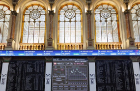 ep un panel del ibex 35 en el palacio de la bolsa a 9 de febrero de 2023 en madrid espana 20230228184004