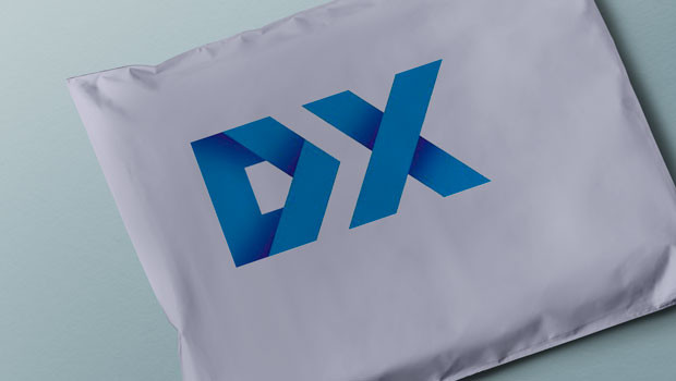 dl dx group aim mail post courier logistics parcel delivery network communications logo