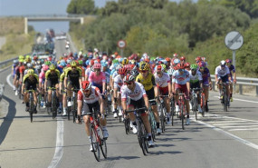 ep 31 august 2019 spain igualada cyclists in action during the eighth stage of the 2019 edition of