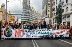 ep cabecera de la manifestacion convocada por jusapol para la equiparacion salarial en madrid el 19