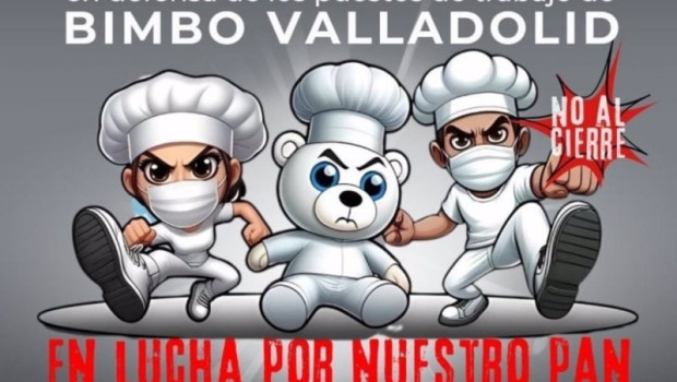 ep cartel de la manifestacion convocada por el comite de empresa de bimbo el sabado 5 de octubre