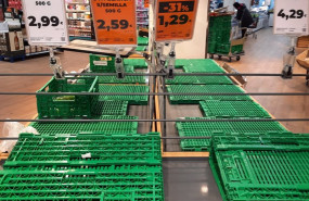 ep desabastecimiento en supermercado asturiano durante el paro del sector del transporte