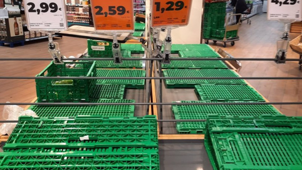 ep desabastecimiento en supermercado asturiano durante el paro del sector del transporte