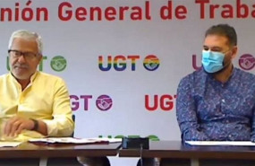 ep el secreatario de politica sindical de ugt gonzalo pino y el coordinador de la plataforma