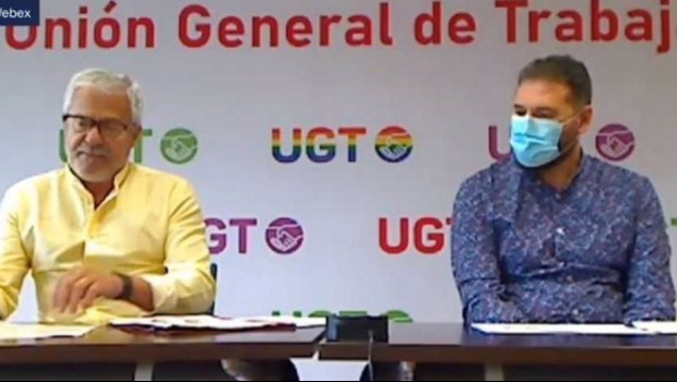 ep el secreatario de politica sindical de ugt gonzalo pino y el coordinador de la plataforma