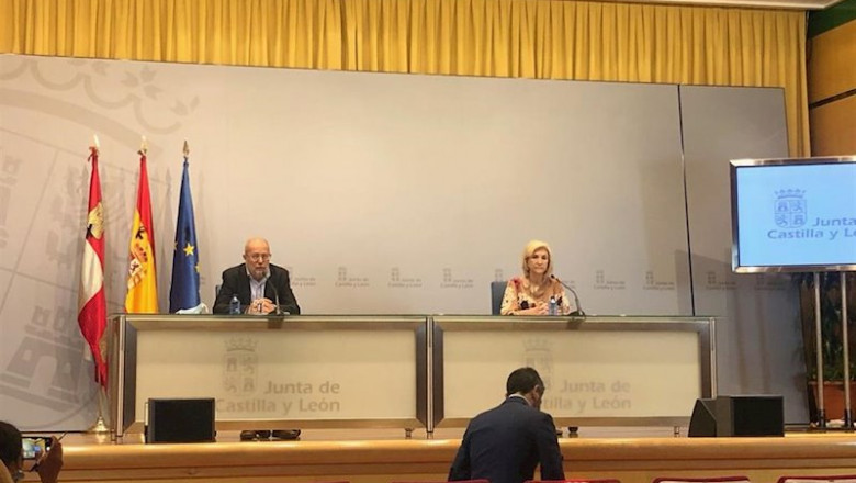 ep el vicepresidente de la junta francisco igea y la consejera de sanidad veronica casado en la ep el vicepresidente de la junta francisco igea y la consejera de sanidad veronica casado en la