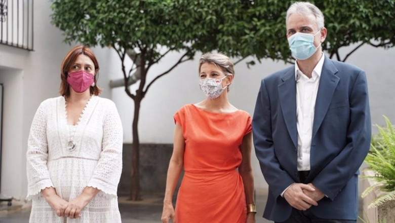 Encuentro de los consellers Rosa Pérez Garijo y Héctor Illueca con la ministra de Trabajo, Yolanda Díaz | GVA ep encuentro de los consellers rosa perez garijo y hector illueca con la ministra de trabajo yolanda