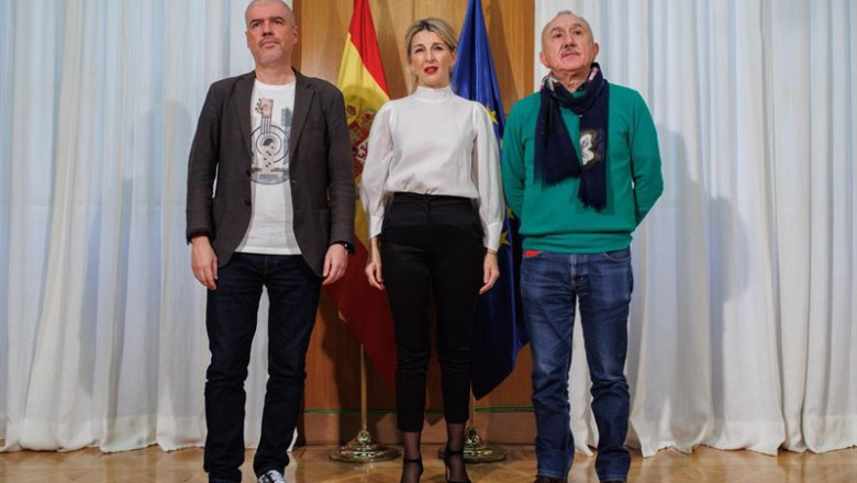 ep i d el secretario general de ccoo unai sordo la vicepresidenta segunda y ministra de trabajo y ep i d el secretario general de ccoo unai sordo la vicepresidenta segunda y ministra de trabajo y