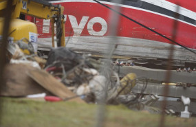 ep imagen de los trabajos de rescate de los convoyes de trenes accidentados en la zona del suceso en