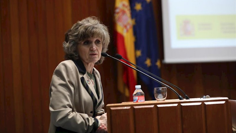 La ministra de Sanidad en funciones, María Luisa Carcedo durante su intervención en la jornada de clausura `Seguridad Alimentaria en España´ en el Ministerio de Sanidad, en Madrid (España), a 2 de diciembre de 2019. | Marta Fernández Jara - Europa Press ep la ministra de sanidad en funciones maria luisa carcedo durante su intervencion en la jornada de