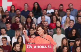 ep la vicepresidenta del gobierno en funciones carmen calvo interviene en un mitin del partido