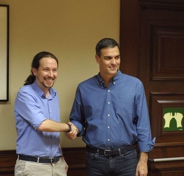 Pablo Iglesias (izquierda) con Pedro Sánchez. | PSOE ep pablo iglesias izquierda con pedro sanchez