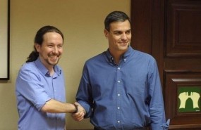 ep pablo iglesias izquierda con pedro sanchez