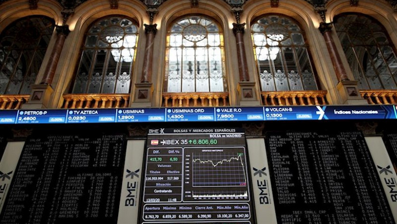 ep paneles con datos actualizados de la bolsa espanola un dia despues de sufrir un desplome del 1406