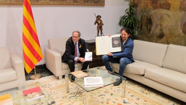 ep presidente catalan quim torra yliderpodemos pablo iglesias