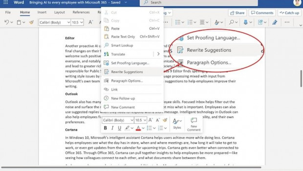 ep reescritura de oraciones completas en microsoft word