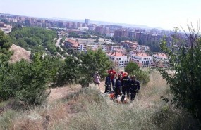 ep valladolid- los bomberos rescatanun ciclistalas contiendas