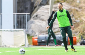 ep zlatan ibrahimovic durante un entrenamiento con el hammarby