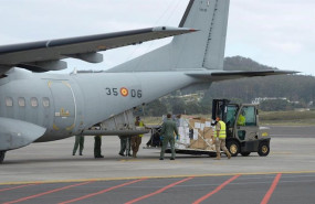 ep avion militar con material sanitario para canarias