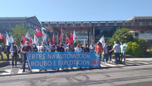 ep concentracion de delegados de la cig para reclamar medidas de apoyo al sector de la automocion en