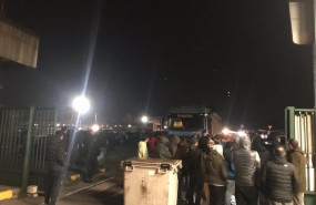 ep concentracion de trabajadores a la entrada de la planta gijonesa de arcelormittal durante el paro