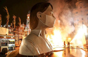 ep crem adelantada de la falla municipal de valncia 2020 por el coronavirus este 17 de marzo